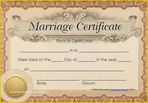 Free Marriage Certificate Template Word Of islamic Marriage Certificate Template ...