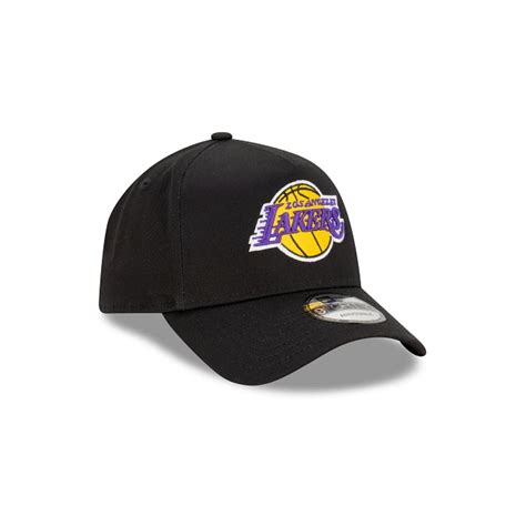 Los Angeles Lakers Black With Official Team Colours Logo 9FORTY A-frame ...