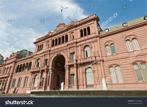 Casa Rosada Building Facade Located Mayo Stock Photo 71460682 ...