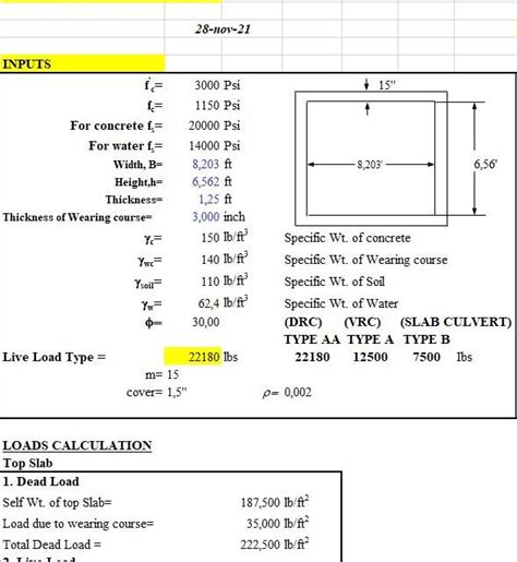 Box culvert design excel sheet - rabbitgera