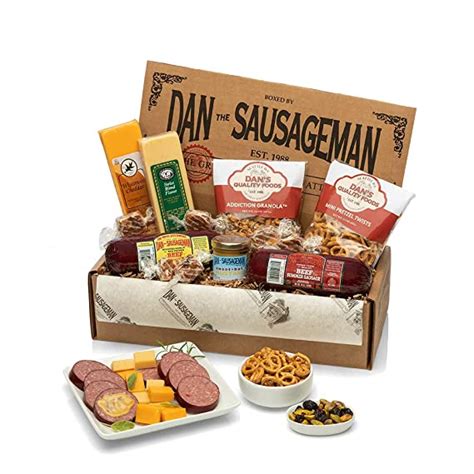 Dan the Sausageman's Father's Day Gourmet Gift Basket -Featuring Dan's Summer Sausage, Wisconsin ...