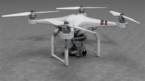 3D model DJI Phantom 3 Drone VR / AR / low-poly OBJ 3DS FBX C4D DXF STL | CGTrader.com