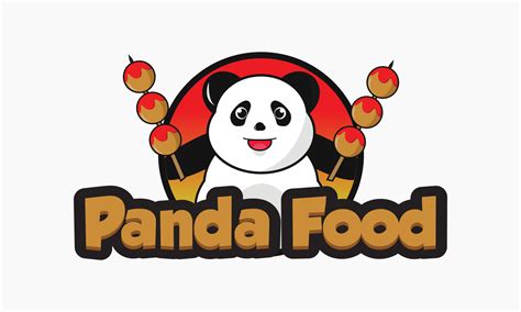 panda food logo 11513437 Vector Art at Vecteezy