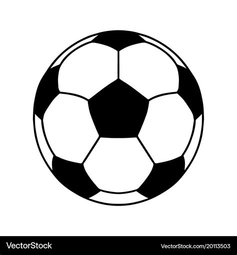 Soccer ball or football ball shape icon Royalty Free Vector