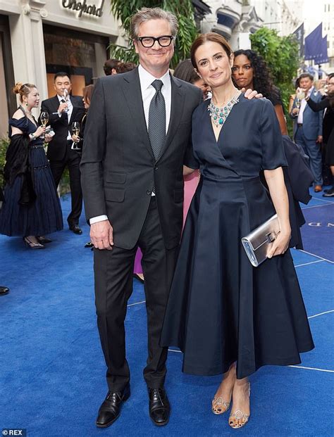 Colin Firth's wife Livia looks elegant in a structured navy blue dress at Chopard event | Daily ...