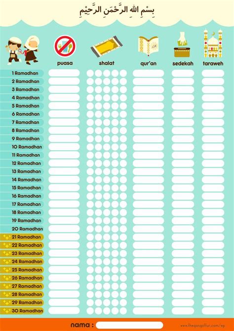 ramadhan chart | Ramadan kids, Ramadan activities, Ramadan printables