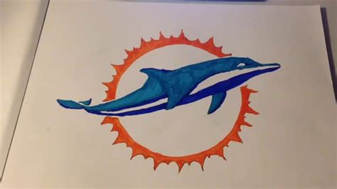 How to draw the Miami Dolphins logo - YouTube