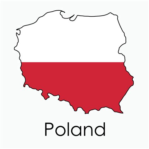 Outline drawing of Poland flag map. 42169894 Vector Art at Vecteezy