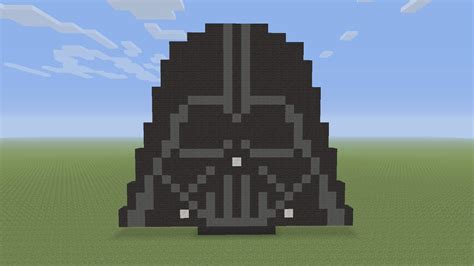 Minecraft Pixel Art - Darth Vader Helmet From Star Wars - YouTube