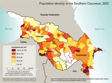 Population density South Caucasus, 2002