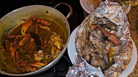 How to make curry crab, and roast fish.#currycrab#fish#RicksCafe # ...