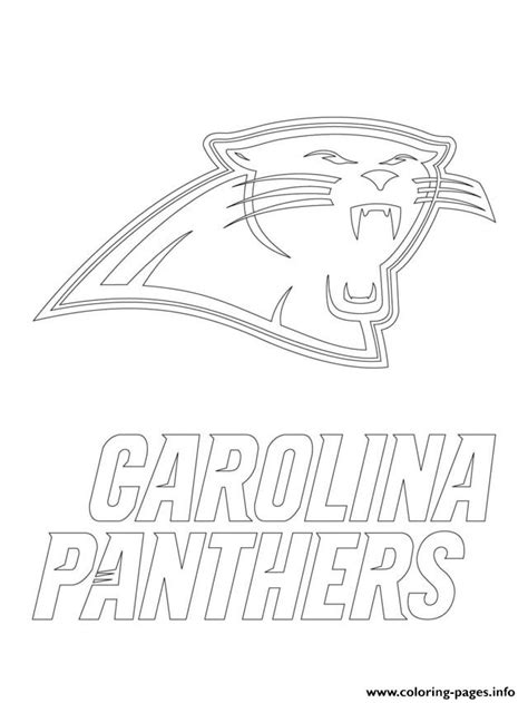 Carolina Panthers Logo Football Sport Coloring page Printable