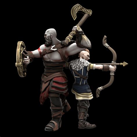 Kratos and Atreus : r/HeroForgeMinis