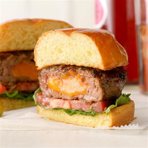 Cheese-Stuffed Burgers for Two Recipe: How to Make It