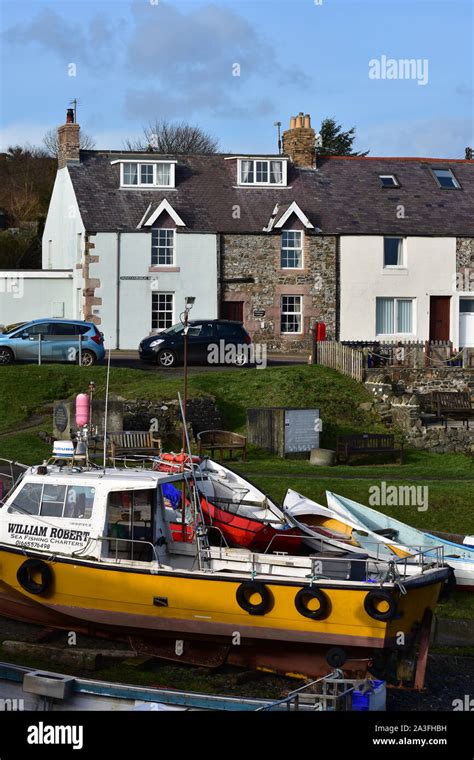 Boat, Craster Harbour, Northumberland Stock Photo - Alamy