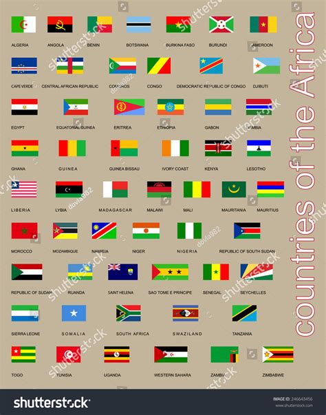 All Flags Africa Countries Original Flags Stock Vector 246643456 ...