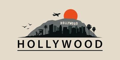 Hollywood Skyline Vector Art, Icons, and Graphics for Free Download