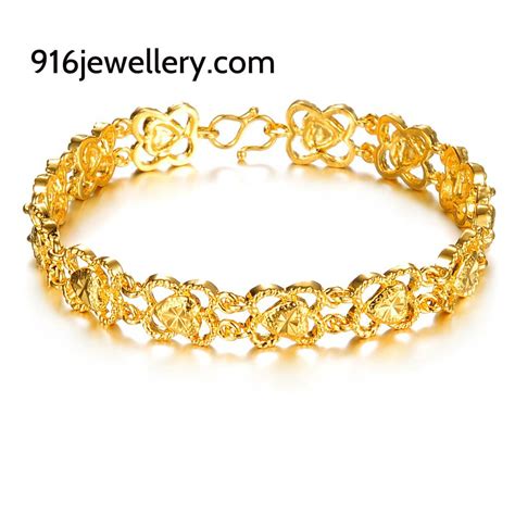 Bracelates || 916 jewellery: Gold bracelets for women designs