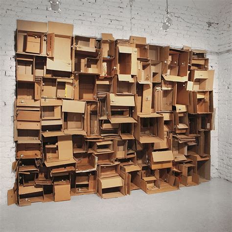 Wall of cardboard | Cardboard sculpture, Cardboard art, Cardboard design