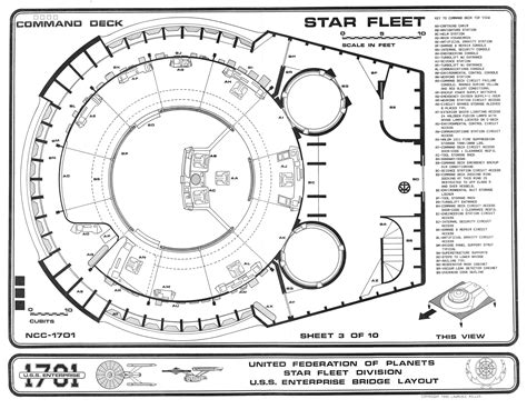 Star Trek Uss Enterprise 1701 Bridge Blueprints