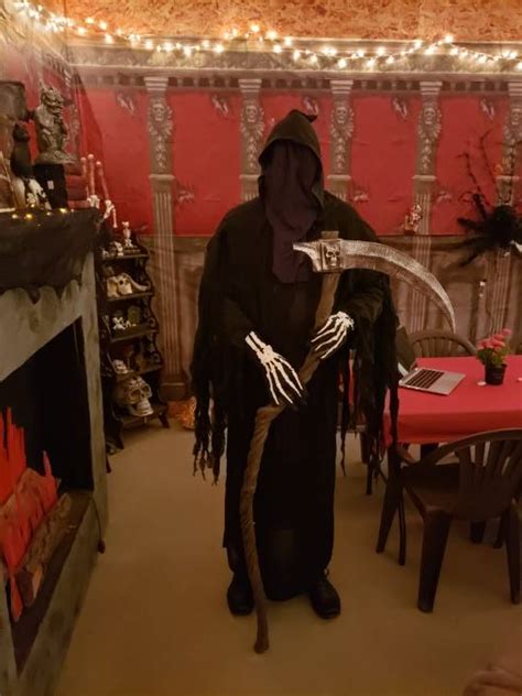 Adult Dark Reaper Costume with Hooded Robe | Scary Costume