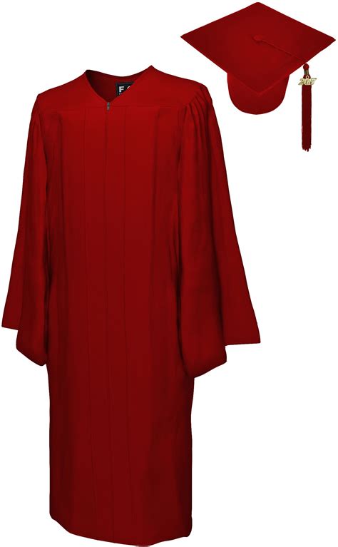 MATTE MAROON RED CAP & GOWN MIDDLE SCHOOL JUNIOR HIGH GRADUATION SET ...