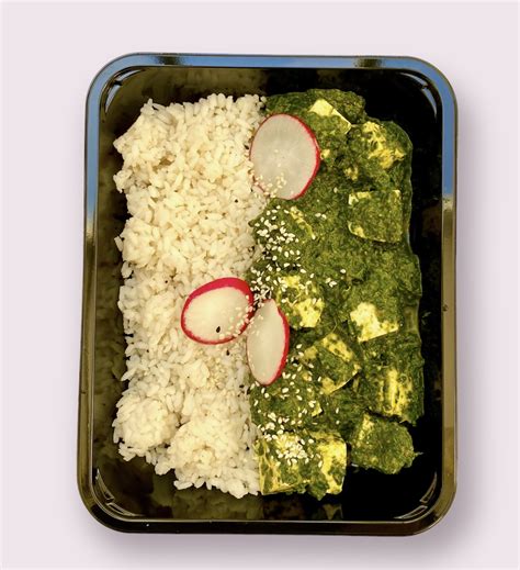 Palak Paneer with Steamed rice - Freebeets