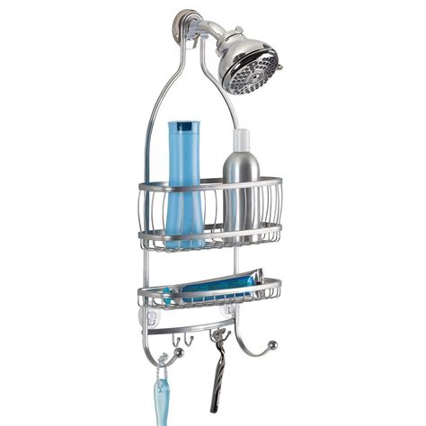 interDesign York Lyra Shower Caddy in Silver-61976DH - The Home Depot