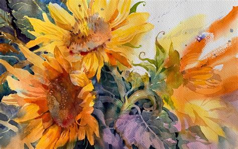 Sunflower Watercolor Painting