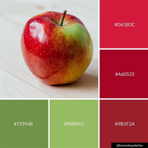 Apple | Manzana | Red and Green |Color Palette Inspiration. | Digital Art Palette And Brand ...