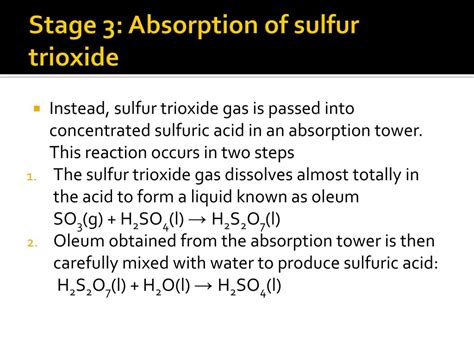 Production of Sulfuric Acid - ppt download