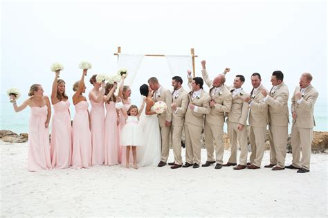 Beach wedding party!! Tan and Petal Pink | Beach wedding, Dream beach wedding, Beach wedding pink