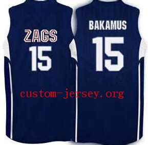 #15 Rem Bakamus Gonzaga Bulldogs Basketball Jersey navy blue,white ...