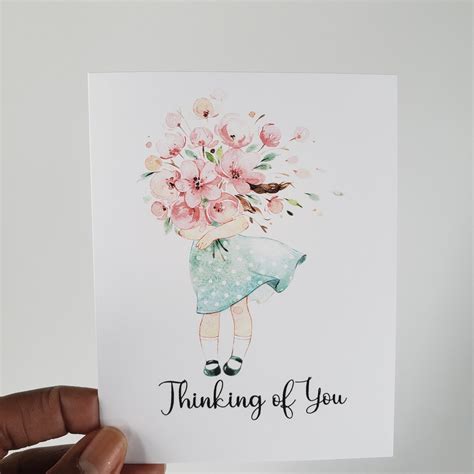 Thinking of You Cards Friendship Cards Watercolor Cards - Etsy