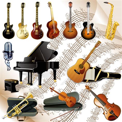 Western Musical Instrument Design-vector Misc-free Vector Free Download