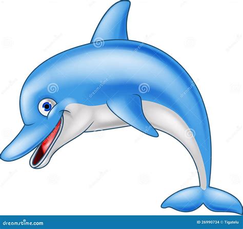 Happy dolphin cartoon stock vector. Illustration of beach - 26990734