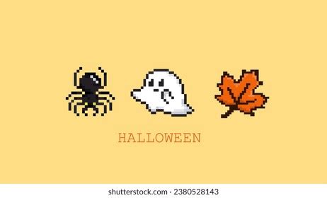 Cute Pixel Wallpaper Halloween Stock Illustration 2380528143 | Shutterstock