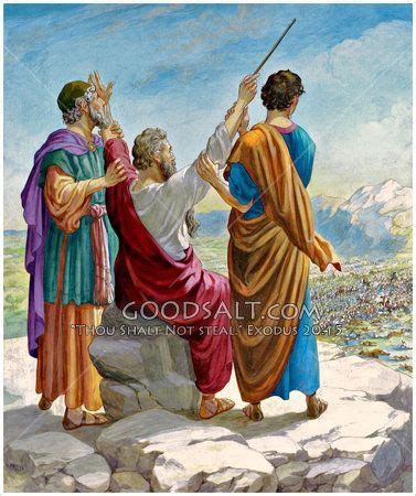 Aaron and Hur Holding Up Moses' Hands | Bible pictures, Genesis bible study, Bible illustrations