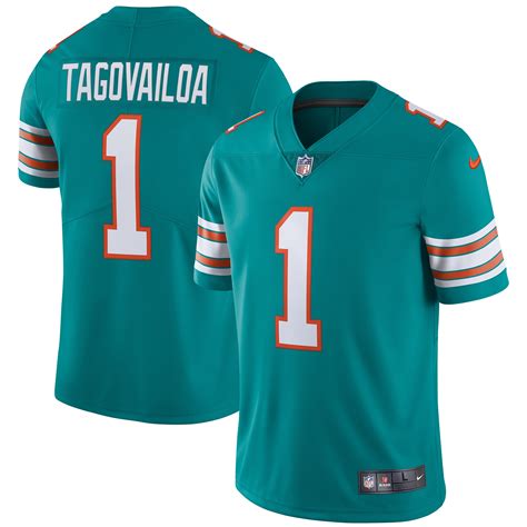 Men's Nike Tua Tagovailoa Aqua Miami Dolphins Alternate Vapor Limited Jersey