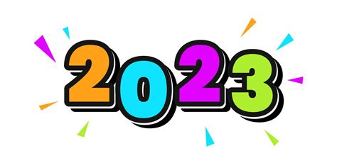 2023 happy new year word number banner design vector 16223223 Vector ...