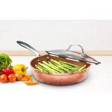 Gotham Steel Hammered 10 inch, Non-Stick Frying Pan with Lid, Ceramic Cookware, Skillet, Premium ...