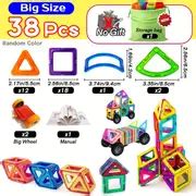 Large Size Magnetic Building Blocks Diy Designer Magnet Toy - Temu