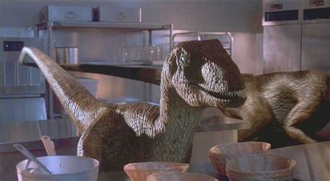 Velociraptor Jurassic Park Kitchen Scene