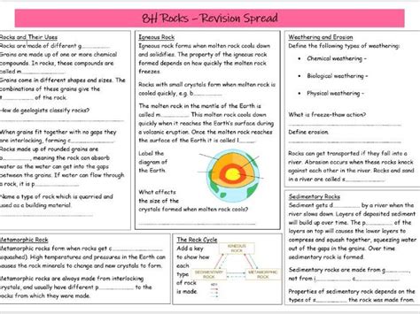 Year 8 Science Revision Spreads with Answers | Teaching Resources