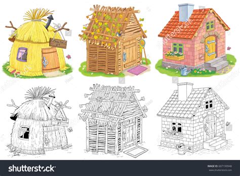 Three Little Pigs Houses Templates