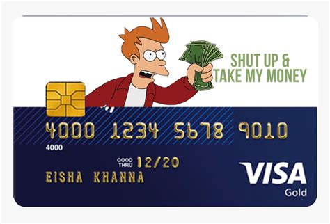 Shut Up & Take My Money Credit And Debit Card Sticker - Visa Card, HD ...