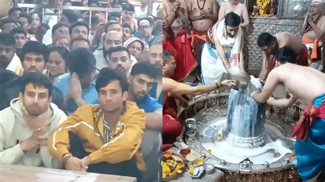 WATCH: Indian cricketers attend Bhasma Aarti at Mahakaleshwar Temple in ...