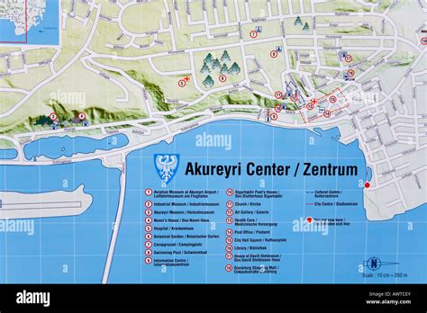 Map of Akureyri City Iceland Stock Photo - Alamy