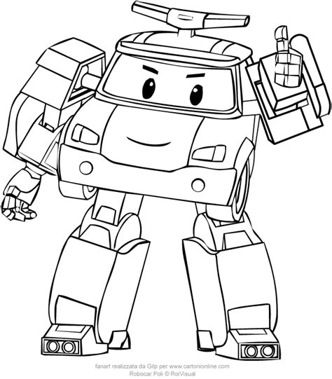 Poli from Robocar Poli coloring pages