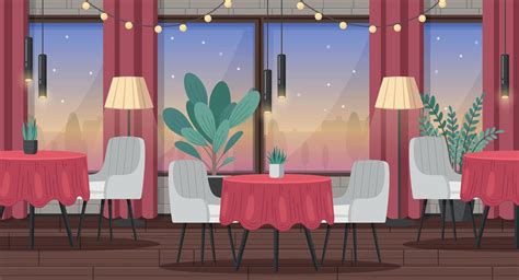 Restaurant Interior Cartoon 21855948 Vector Art at Vecteezy